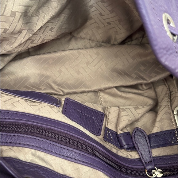 Purple Leather Cole Haan Shoulder Bag